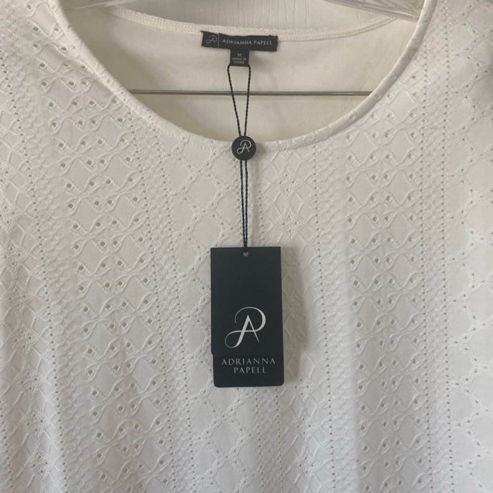 NEW Adrianna Papell Women 3/4 Sleeve Top Blouse - Picture 3 of 5